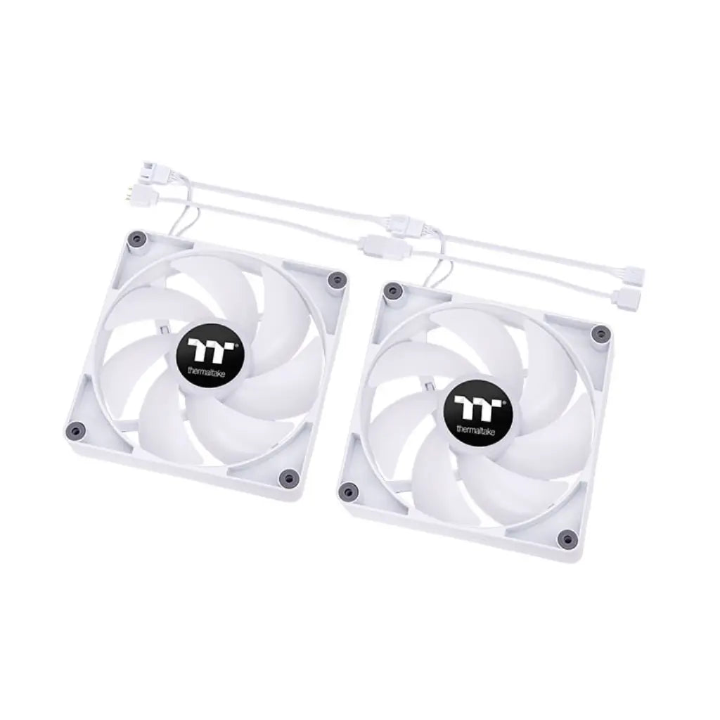 Thermaltake CT120 ARGB Sync 120mm PWM CPU Cooling Fan White (2-Pack)