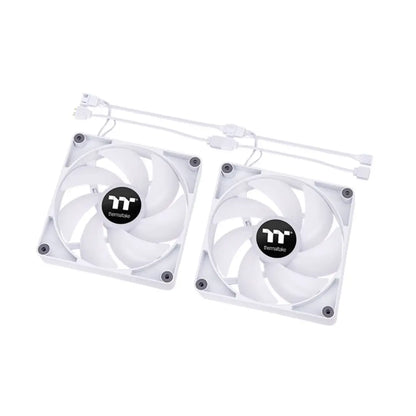 Thermaltake CT120 ARGB Sync 120mm PWM CPU Cooling Fan White (2-Pack)
