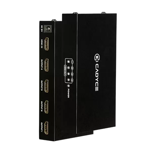 Cadyce CA-4HDSP PLUS 1 x 4 HDMI Splitter with 4K Support - Black