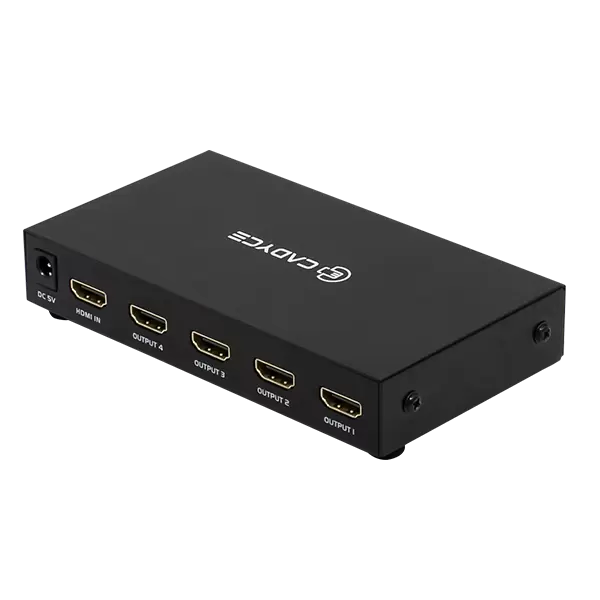 Cadyce CA-4HDSP PLUS 1 x 4 HDMI Splitter with 4K Support - Black