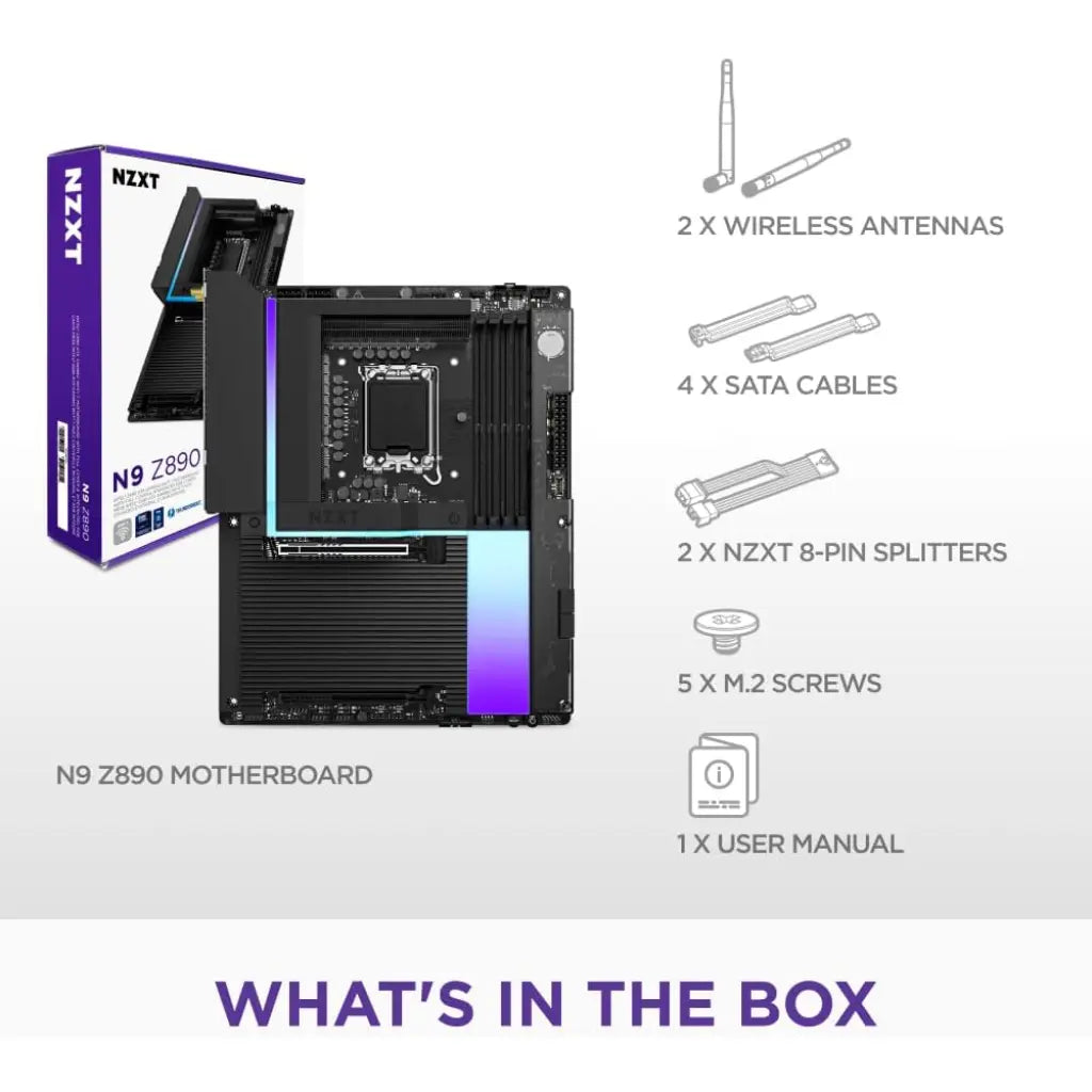 NZXT Intel Z890 LGA1851 ATX DDR5 Gaming Motherboard with Wi‑Fi 7-tpstech.in