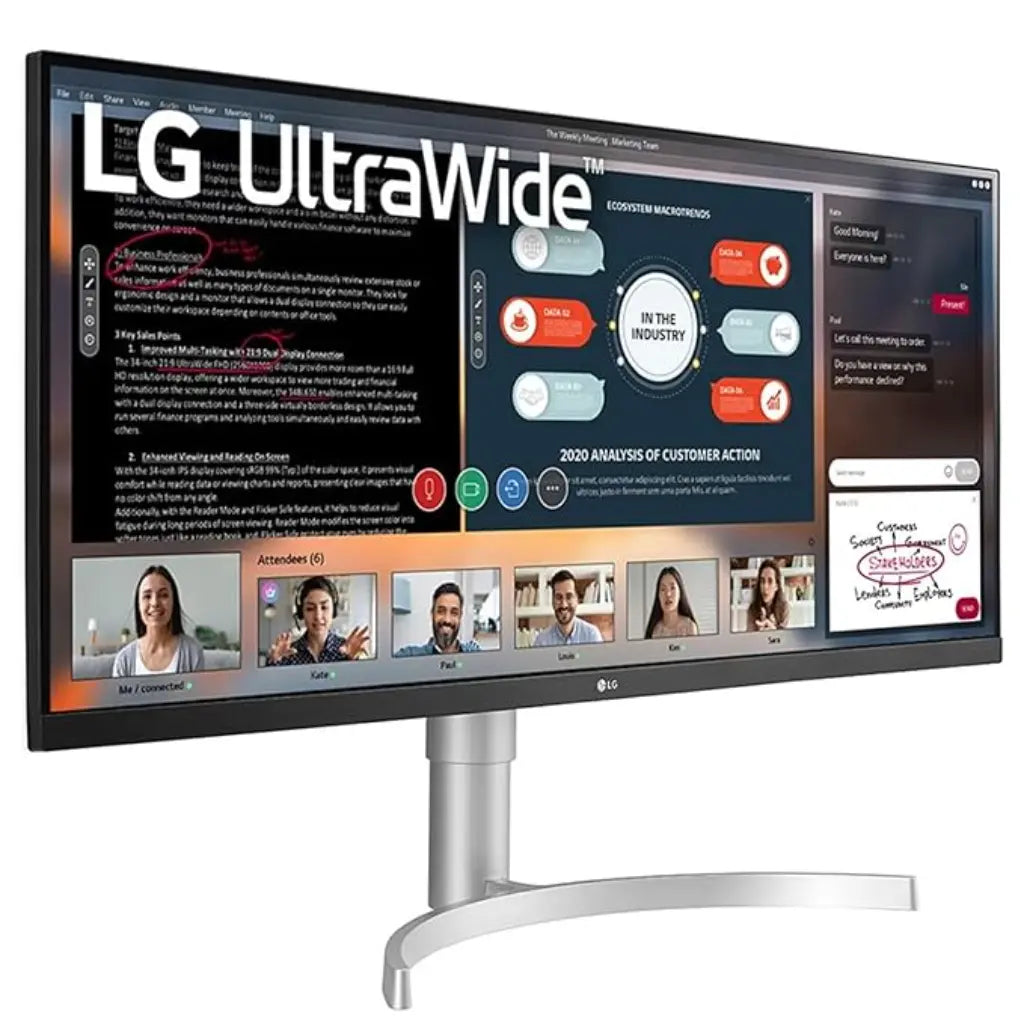 LG 34WN650-W 34" 75Hz 2560×1080 WFHD UltraWide™ IPS Monitor-tpstech.in