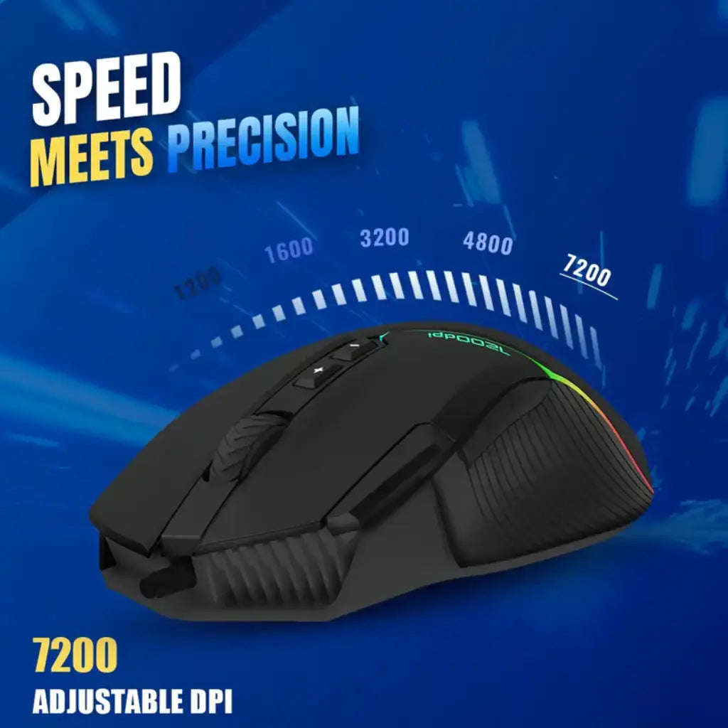 Lapcare Champ LGM-108 Wired RGB Gaming Mouse with 7200 DPI & Anti Slip Grip-tpstech.in