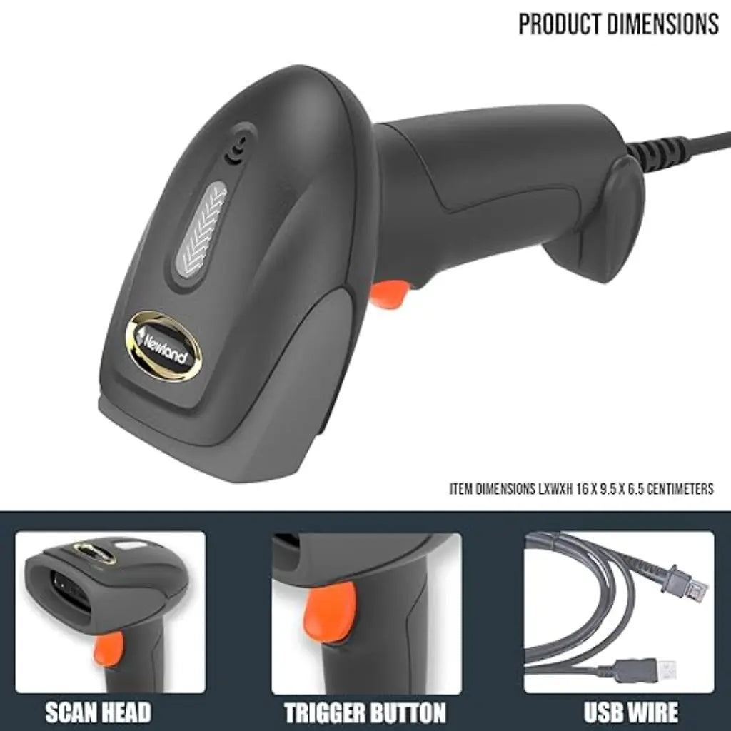 Newland NLS‑HR1070‑70 Handheld 1D Barcode Scanner 300 Scans/Sec-tpstech.in