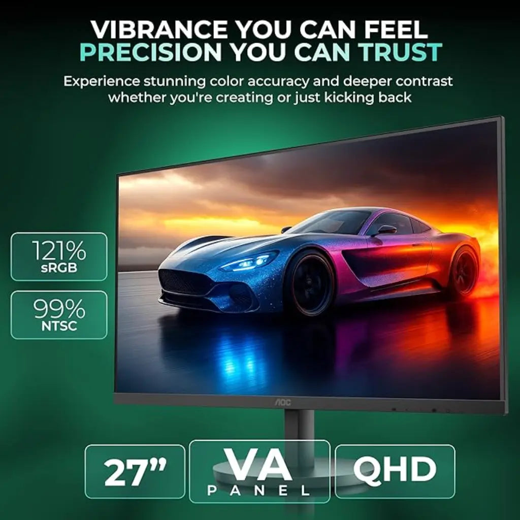 AOC Q27B3M2 27" 100Hz 4ms QHD Monitor with Adaptive Sync-tpstech.in