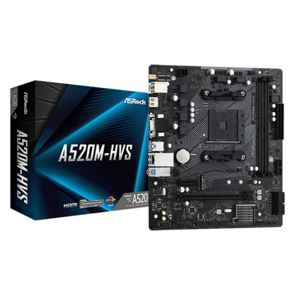 ASRock A520M HVS AMD A520 AM4 Micro ATX DDR4 Motherboard-tpstech.in