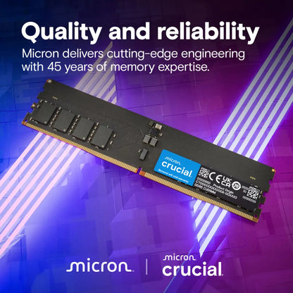 Crucial 128GB (2x64GB) DDR5 RAM 6400MHz CL52 CUDIMM Desktop Memory-tpstech.in