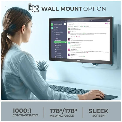 Foxin 24" 60Hz 5ms Crystal Flat Full HD LED Monitor Wall Mountable-tpstech.in
