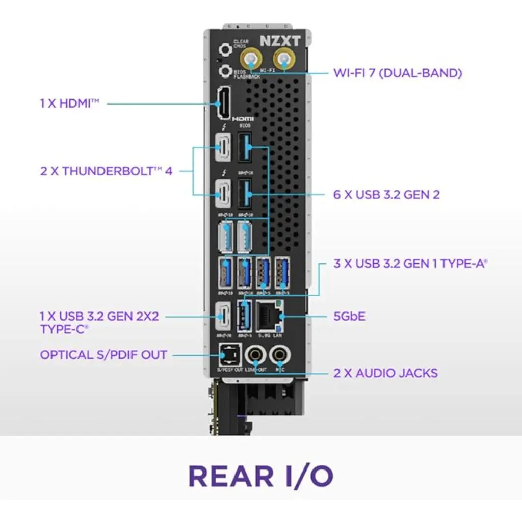 NZXT Intel Z890 LGA1851 ATX DDR5 Gaming Motherboard with Wi‑Fi 7-tpstech.in
