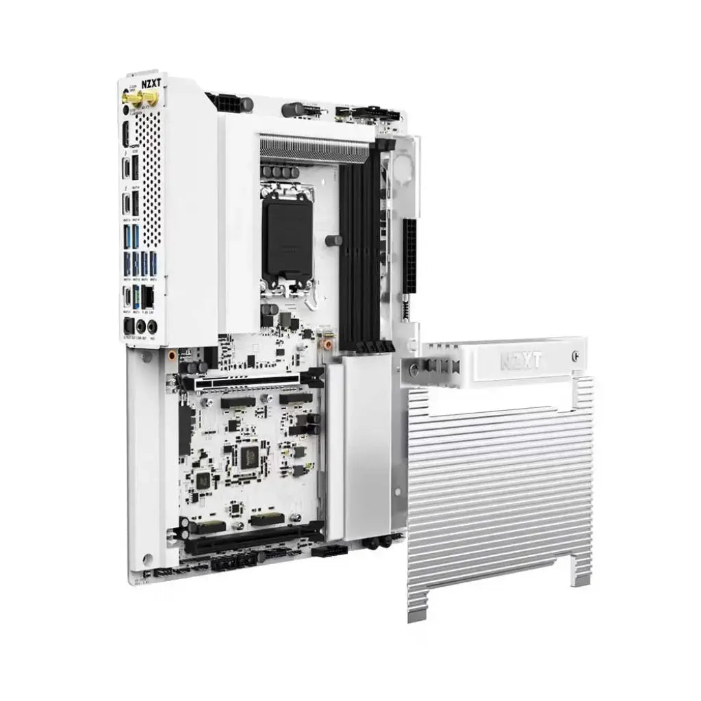 NZXT N9 Z890 LGA1851 ATX DDR5 Wi‑Fi 7 Gaming Motherboard - White-tpstech.in