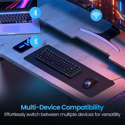 Portronics Hydra 10 POR‑2329 Wireless Mechanical Keyboard RGB Backlight Compact TKL Design (Black)-tpstech.in