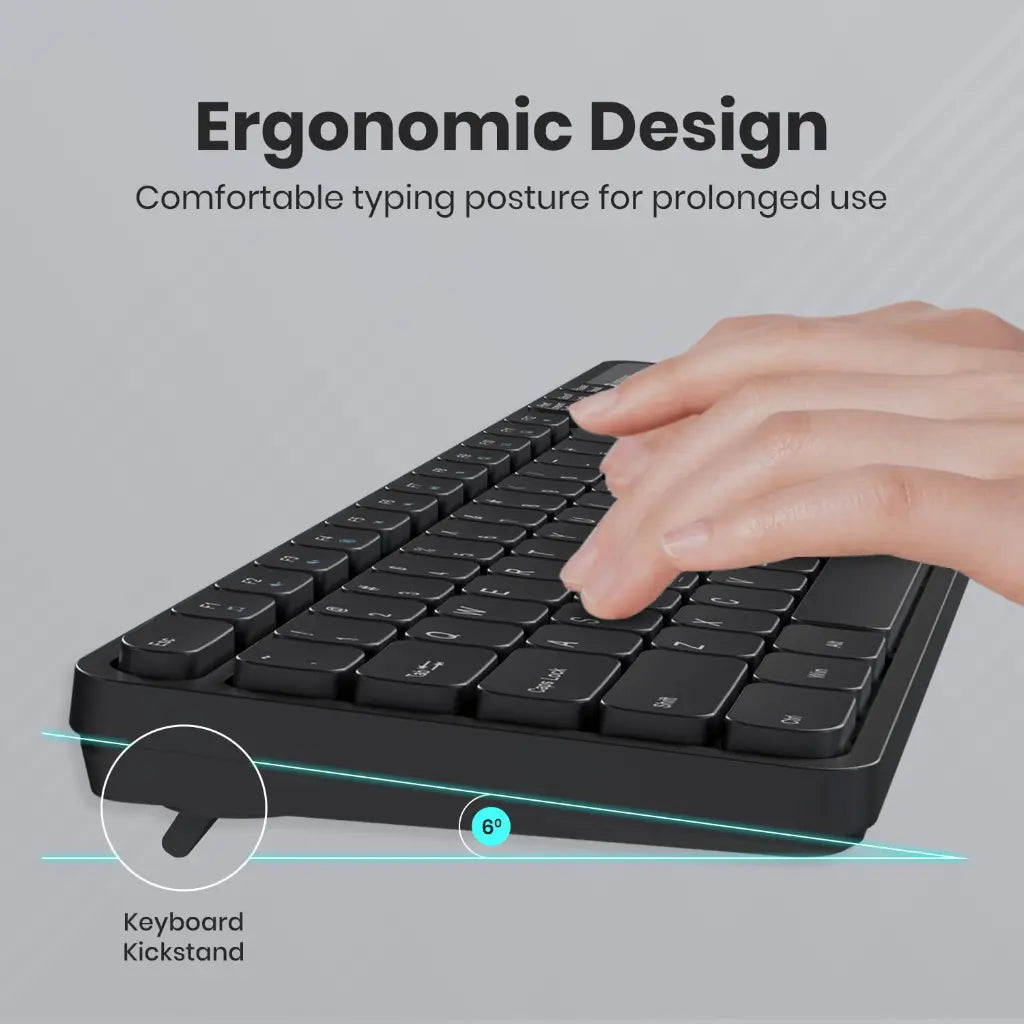 Portronics Key8 Combo POR 2400 Wireless Keyboard and Mouse Set Adjustable DPI-tpstech.in