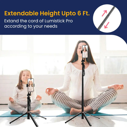 Portronics Lumistick Pro POR 2064 Selfie Stick Tripod with Bluetooth Remote-tpstech.in