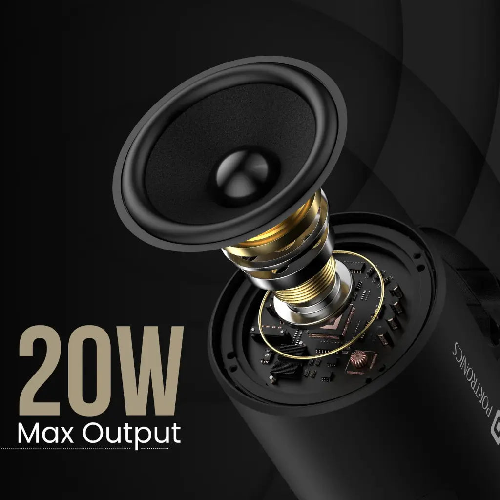 Portronics SoundPot POR‑280 20W Portable Bluetooth Speaker with Bluetooth 5.3 6H Playtime-tpstech.in