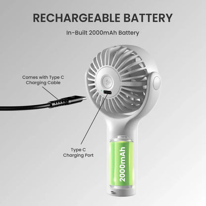 Portronics Toofan Mini POR 1926 Portable Rechargeable Mini Fan 7800 RPM-tpstech.in