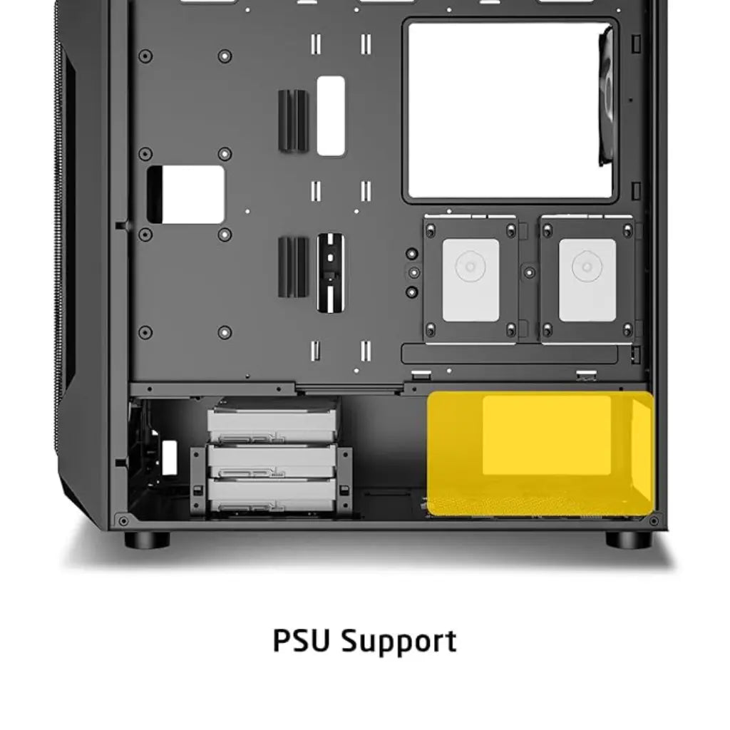 Prolab Design AI628 Mid Tower Gaming Computer Case EATX Support with USB Type C-tpstech.in