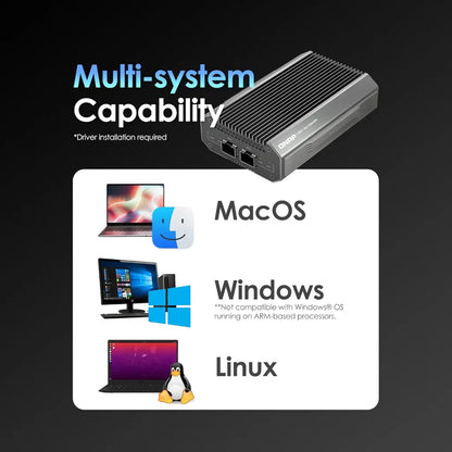 QNAP QNA‑UC10G2SF USB4 Type‑C to Dual‑Port 10GbE SFP+ Network Adapter-tpstech.in