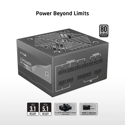 Prolab XPower XP‑1000P 1000W ATX 3.1 80 Plus Platinum Fully Modular Power Supply-tpstech.in