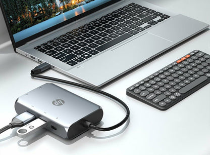 HP USB-C to USB-A HDMI RJ45 VGA USB-C 7-in-1 Hub