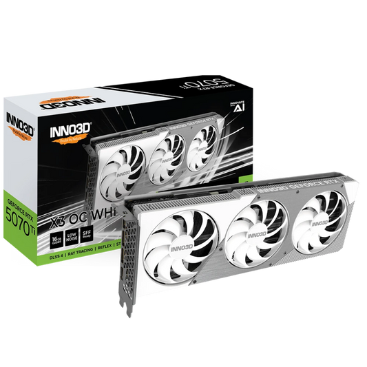 INNO3D GeForce RTX 5070 TI X3 OC 16GB GDDR7 Graphics Card-White