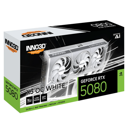 INNO3D GeForce RTX 5080 X3 OC WHITE GDDR7 Triple Fan Graphics Card