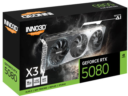 Inno3D GeForce RTX 5080 X3 16Gb GDDR7 Edition Triple Fan Graphics Card