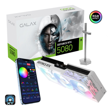 GALAX GeForce RTX 5080 1-Click OC 16GB GDDR7 256-Bit Graphics Card-White
