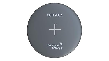 CORSECA Power Pie Qi Certified Wireless Charging Pad for iOS & Android - Gray