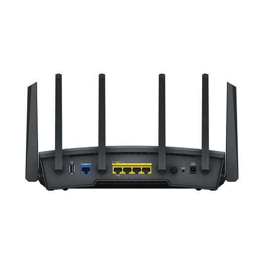 Synology RT6600AX Tri-Band 160MHz 2.5Gbps Quad-core 1.8 GHz Wi-Fi 6 Router - Black