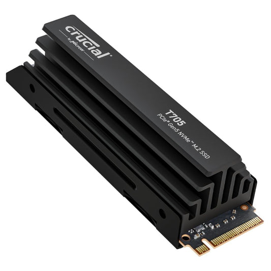 Crucial T705 1TB PCIe Gen5 NVMe M.2 2280 Internal Solid State Drive with Heatsink