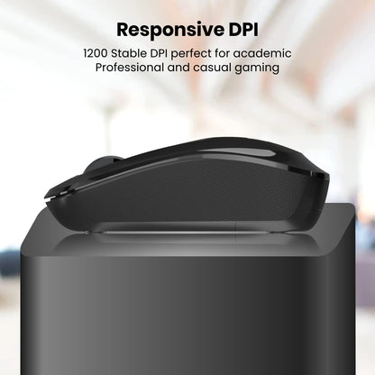 Portronics Toad 25 1200 DPI 2.4 GHz USB Optical Wireless Mouse - Black