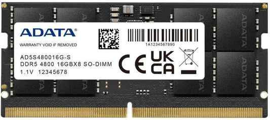 ADATA 16GB DDR5 RAM 4800MHz CL40 SO-DIMM Laptop Memory