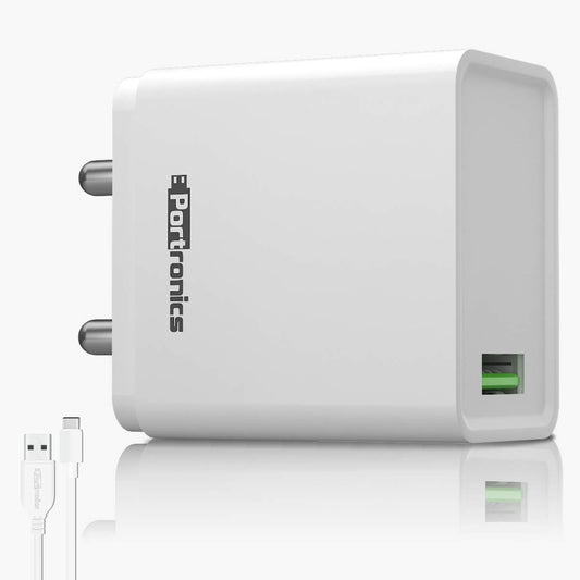 [RePacked] Portronics Adapto One Wall Adapter with 18W 3A Mach USB Charging