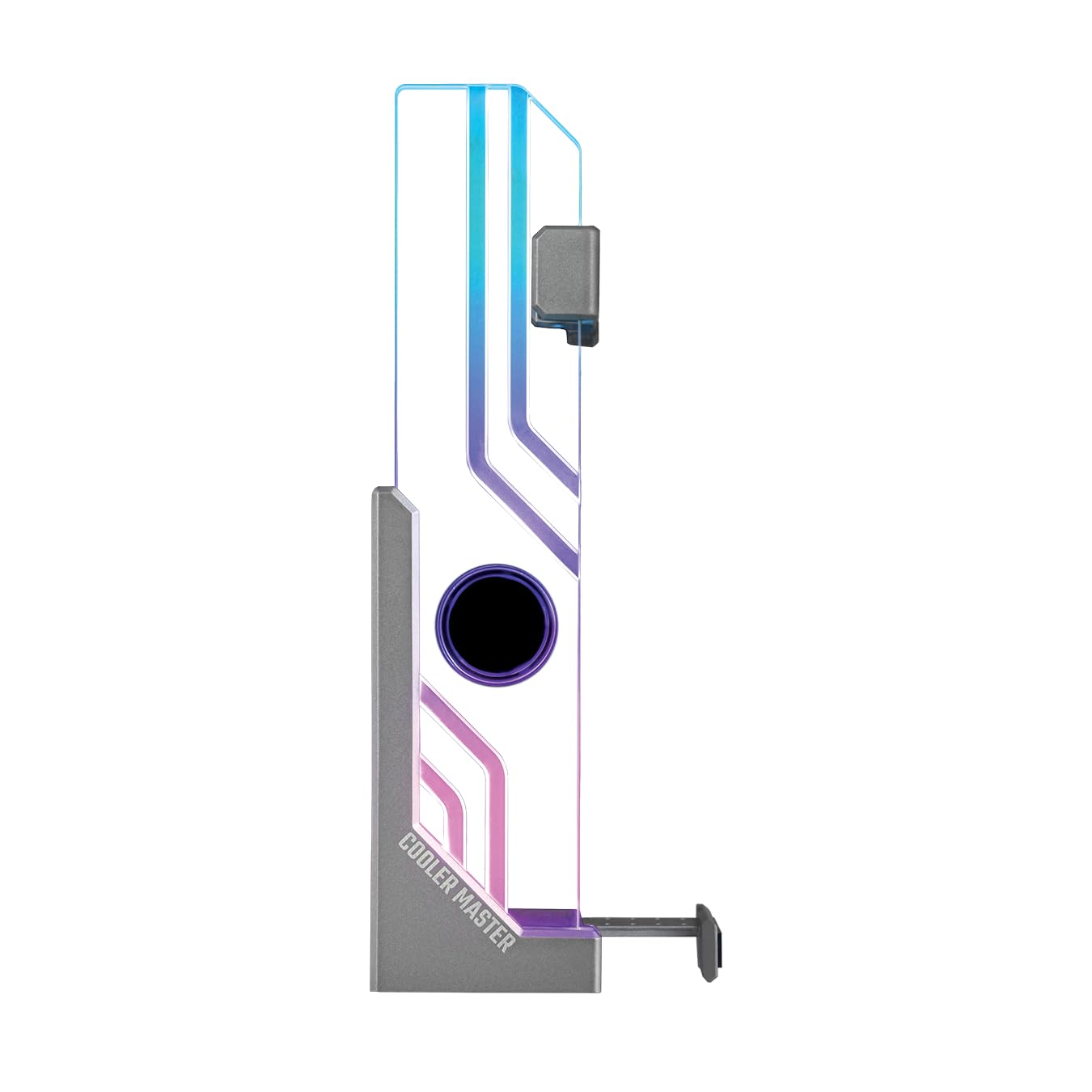 Cooler Master Atlas ARGB Tempered Glass Infinity Mirror Design GPU Support Bracket - Silver Gray