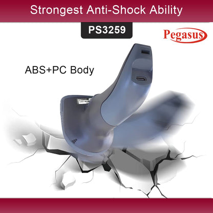 Pegasus PS3259 2D Bluetooth 2.4GHz USB Wireless Barcode Scanner - Black