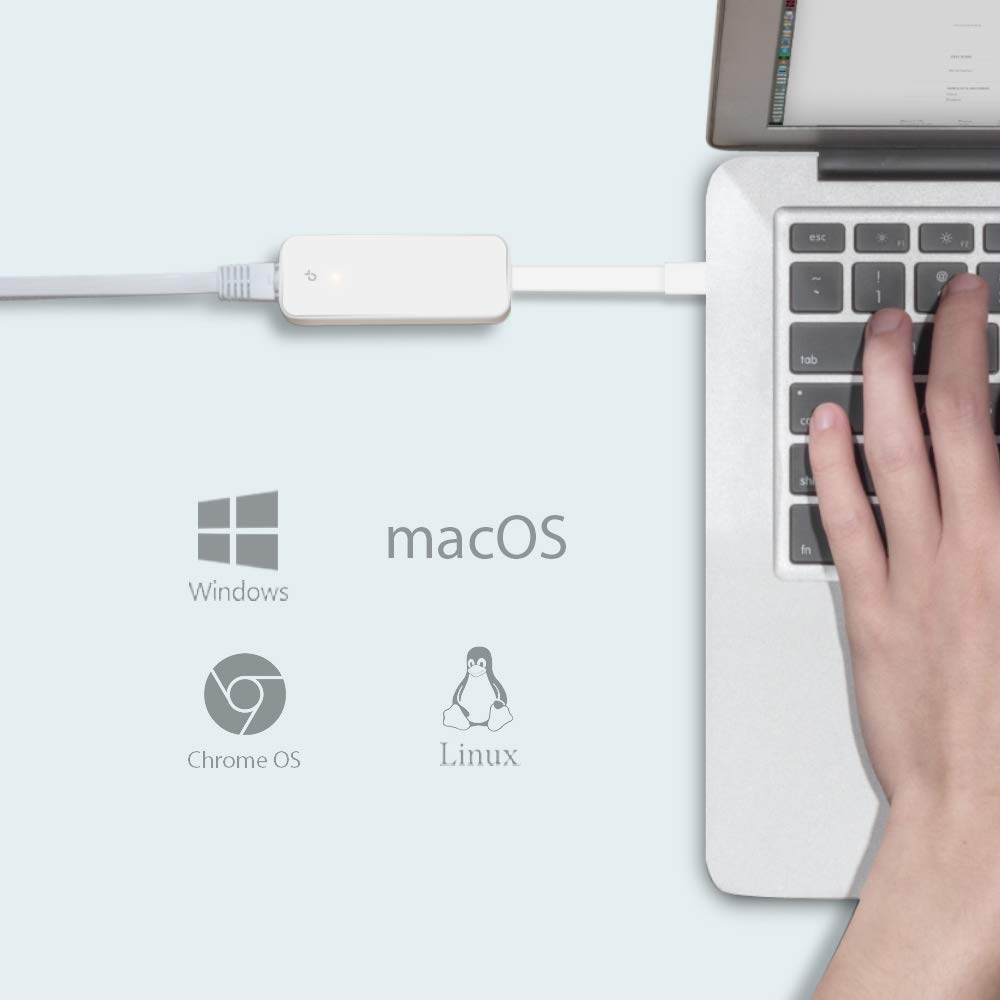 TP-Link UE300C USB Type-C to RJ45 Gigabit Ethernet Network Adapter - White