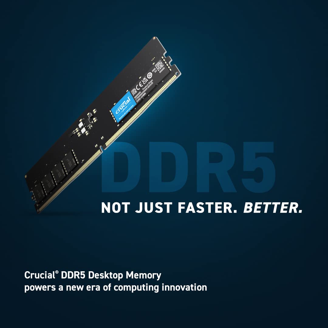 Crucial RAM 32GB Kit 2x16GB DDR5 5600MHz Desktop Memory - tpstech.in