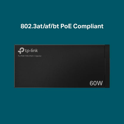 TP-Link Omada TL-POE170S 60W Desktop/Wall-Mount Gigabit PoE++ Injector