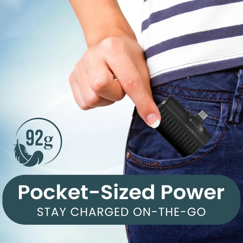 Portronics Power Pebble POR 2262 5000mAh 20W Type C Fast Charging Power Bank-pstech.in