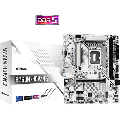 ASRock B760M-HDV/M.2 Intel B760 LGA1700 DDR5 Micro ATX Motherboard-tpstech.in