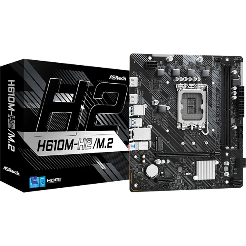 ASRock H610M-H2/M.2 2x DDR4 Intel LGA 1700 Micro ATX Motherboard-tpstech.in