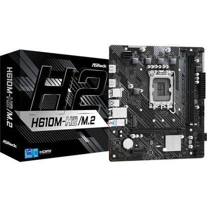 ASRock H610M-H2/M.2 2x DDR4 Intel LGA 1700 Micro ATX Motherboard-tpstech.in