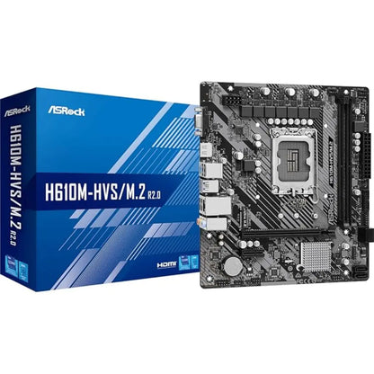 ASRock H610M-HVS/M.2 R2.0 DDR4  Intel LGA 1700 Micro ATX Motherboard-tpstech.in