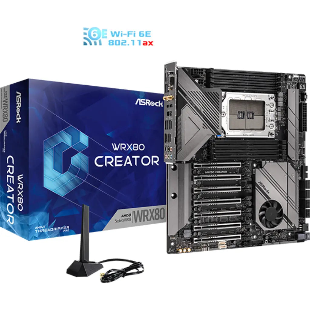 ASRock WRX80 Creator R2.0 WRX80 sWRX8 DDR4 ECC E-ATX Motherboard-tpstech.in