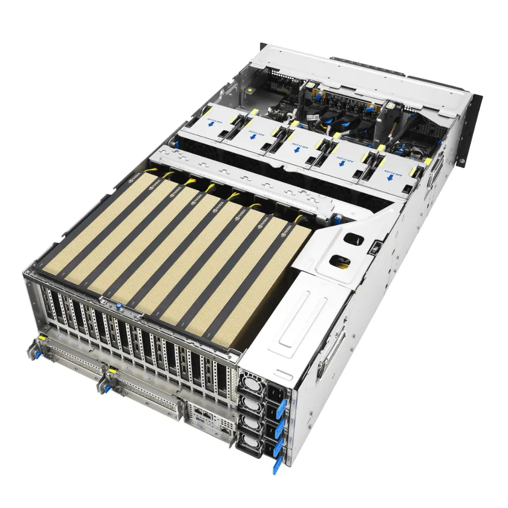 ASUS ESC8000A‑E13P 4U GPU Server with Dual AMD EPYC 9005 Processors, NVIDIA MGX Architecture, 8× 600W Dual‑Slot GPU Support-tpstech.in