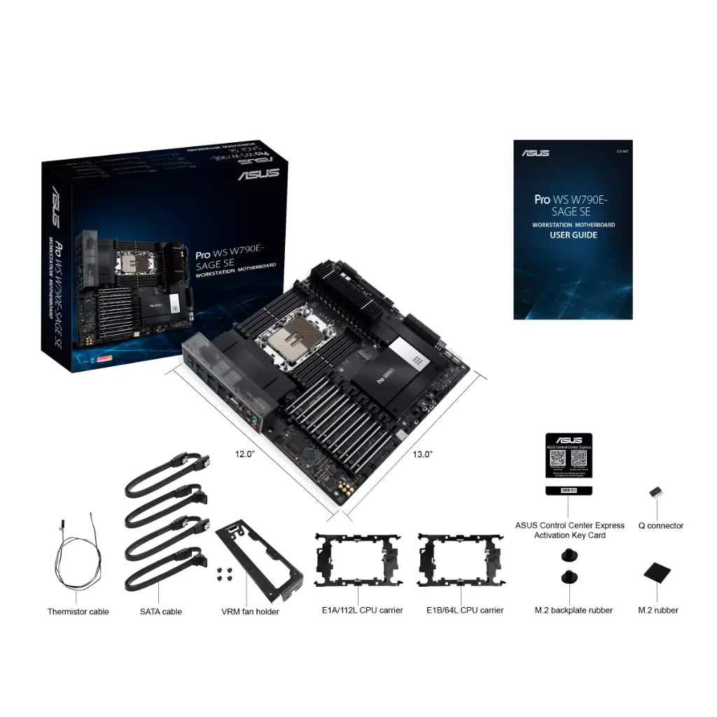 ASUS Pro WS W790E‑SAGE SE W790 LGA4677 EEB DDR5 Workstation Motherboard-tpstech.in