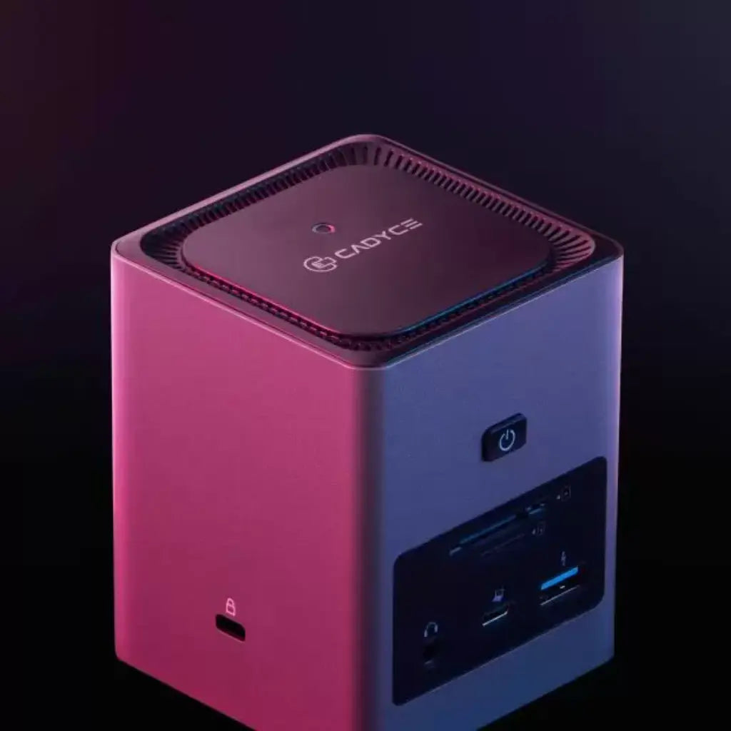 Cadyce CA-2HDQD USB-C Dual HDMI Cube Docking Station USB 3.0 Hub-tpstch.in