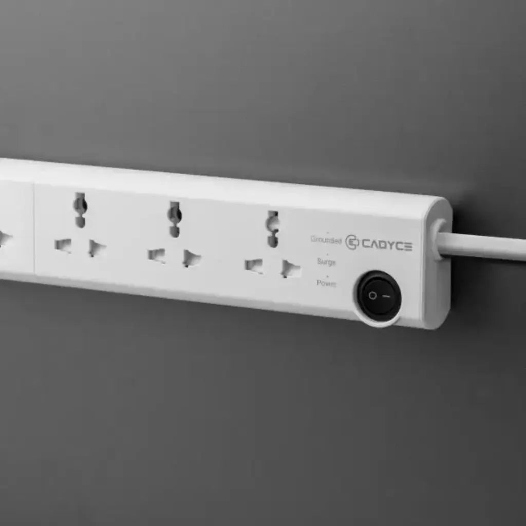 Cadyce CA-4SPS 4-Socket Universal Surge Protector with Child Safety Shutters-tpstech.in