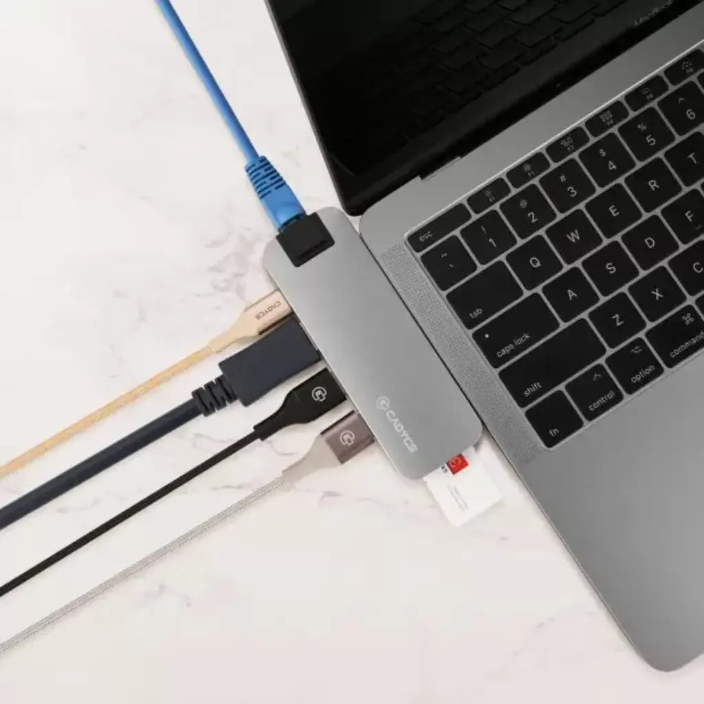 Cadyce CA-DUCDG Dual USB-C Docking Station with HDMI 4K Gigabit Ethernet USB 3.0 & 100W PD-tpstech.in