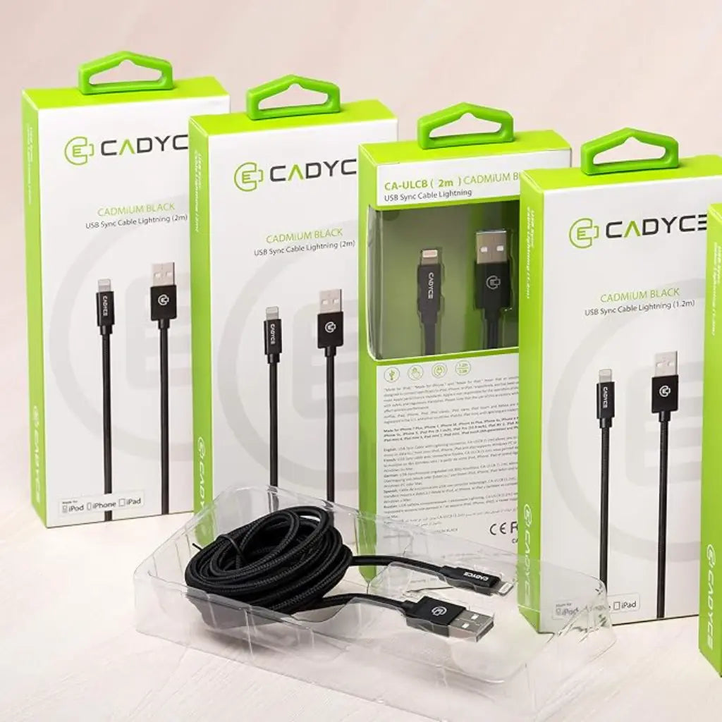 Cadyce CA-ULC1B Apple MFi Certified USB to Lightning Cable 1M Black-tpstech.in